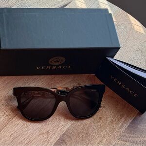Versace Black and Gold Sunglasses
